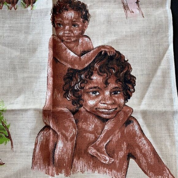 Linen New Handpainted towel wall hanging 18” x 31” - Picture 11 of 16